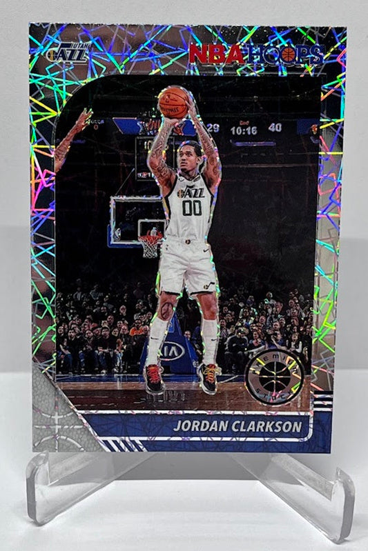 2019-20 Panini Hoops Premium Stock Laser Prizm Jordan Clarkson Utah Jazz #33
