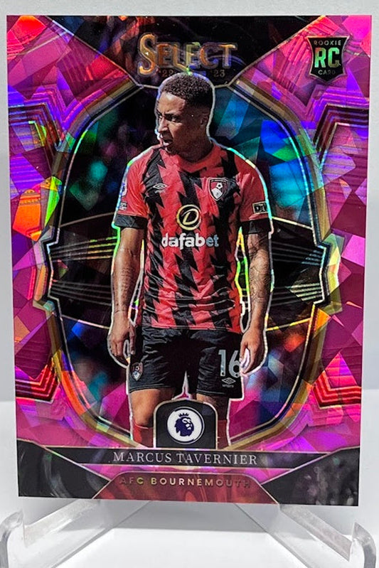 2022-23 Panini Premier League Pink Cracked Ice Prizm RC Marcus Tavernier Bournemouth #1