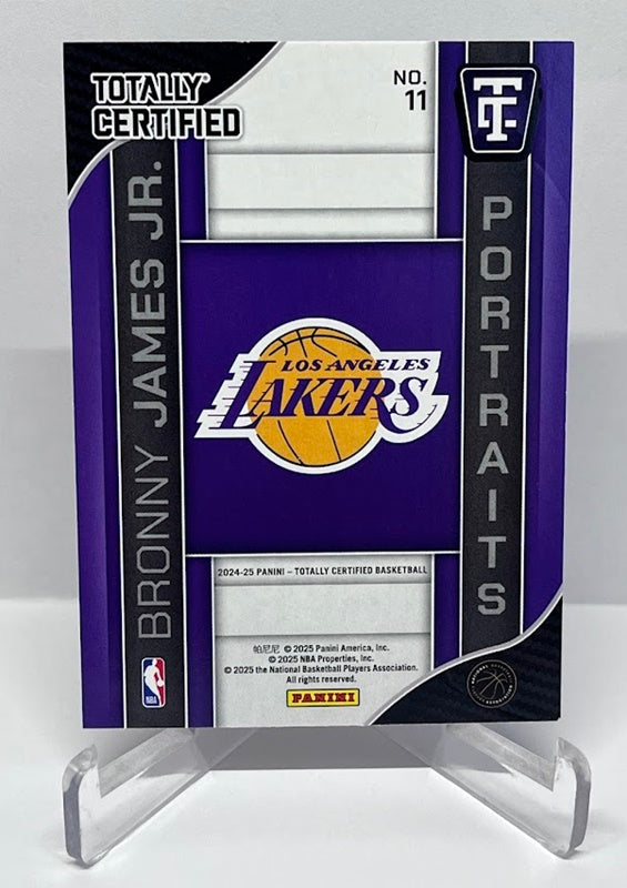 2025 Panini Totally Certified Portraits Bronny James Lakers #11