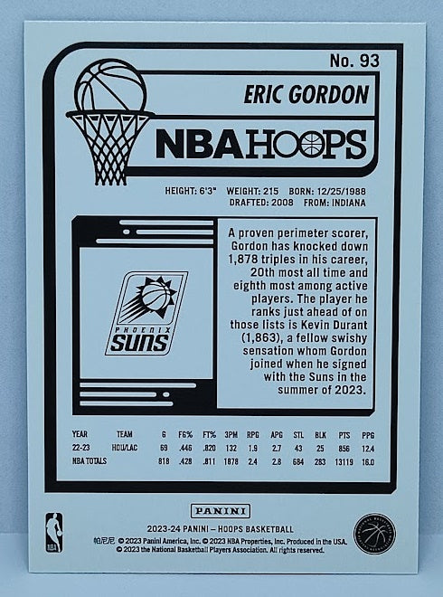 2023-24 Panini Hoops Hyper Blue Eric Gordon Suns #93