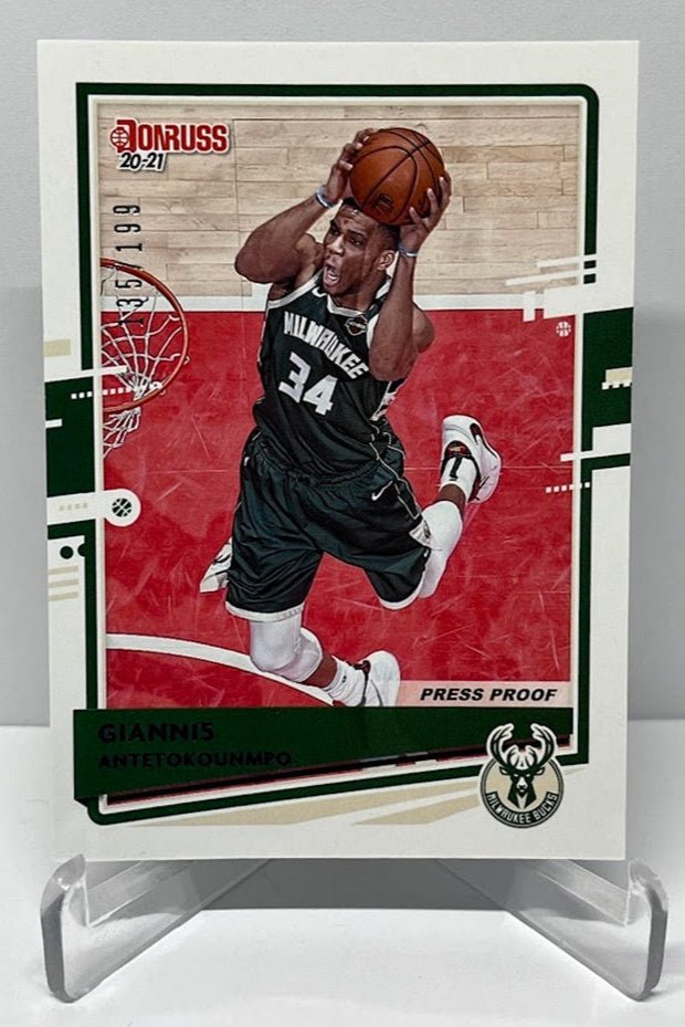 2020-21 Panini Donruss Giannis Antetokounmpo Bucks 135/199 #104