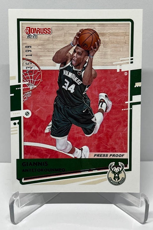 2020-21 Panini Donruss Giannis Antetokounmpo Bucks 135/199 #104