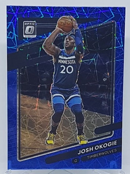 2021-22 Panini Donruss Blue Velocity Josh Okogie Timberwolves #112