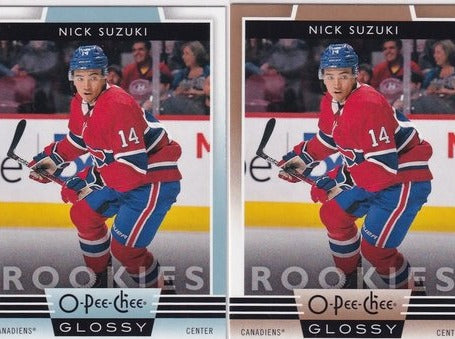 2 Card Lot 2019-20 Upper Deck  Glossy RC Nick Suzuki Canadiens