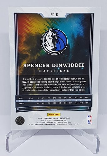 2022-23 Panini Origins Spencer Dinwiddie Mavericks #6