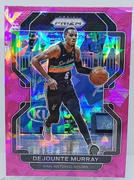 2021-22 Panini Prizm Pink Cracked Ice DeJounte Murray Spurs #231