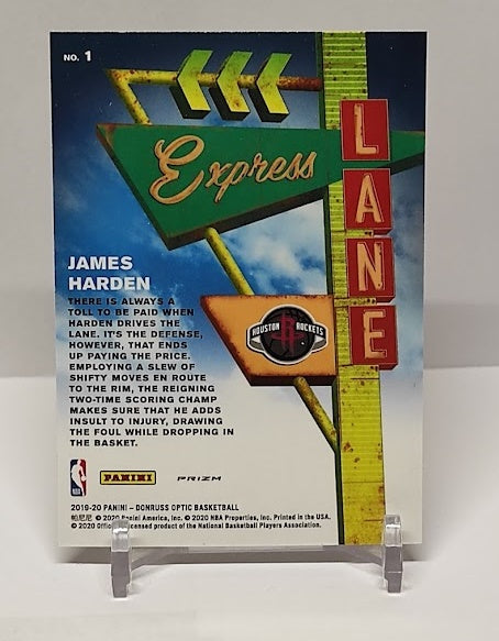 2019-20 Panini Donruss Optic Prizm Express Lane James Harden Rockets #1