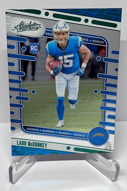 2024 Panini Absolute Green Foil RC Ladd McConkey LA Chargers #134  *3