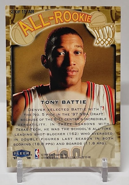 1997-98 Fleer Ultra All-Rookie Tony Battie Nuggets *2