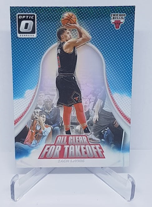 2017-18 Panini Donruss Optic Prizm Takeoff Zach LaVine Bulls #13