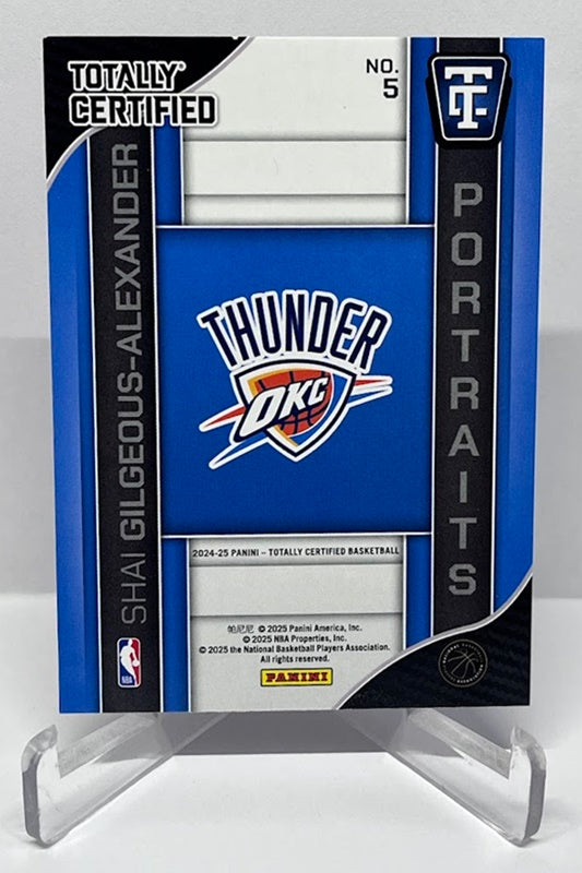 2025 Panini Totally Certified Portraits Shai Gilgeous-Alexander OKC #5