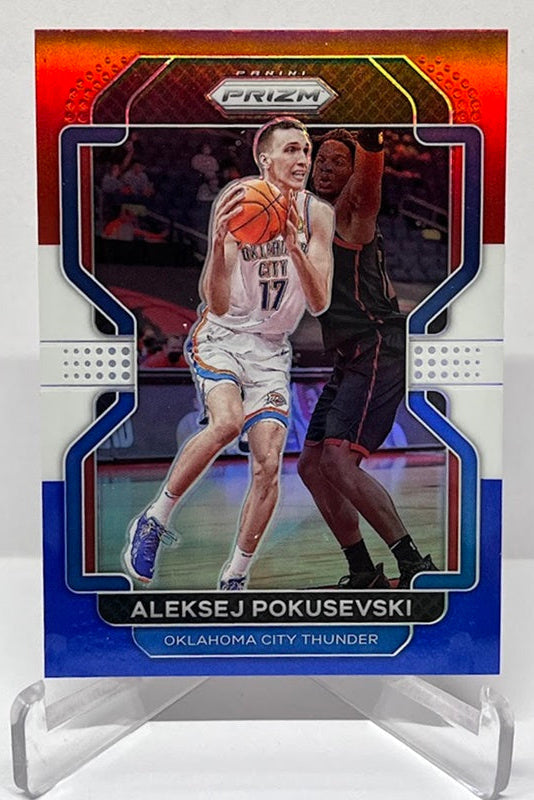 2021-22 Panini Prizm Red White Blue Prizm Aleksej Pokusevski OKC #225
