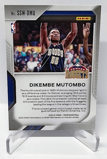 2020-21 Panini Prizm Sensational Swatches Dikembe Mutombo Nuggets