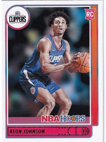 2021-22 Panini Hoops RC Keon Johnson Clippers #205