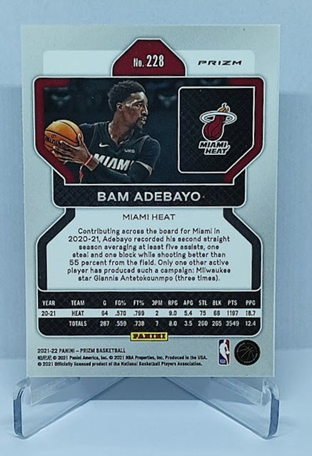 2021-22 Panini Prizm Silver Bam Adebayo Heat #228