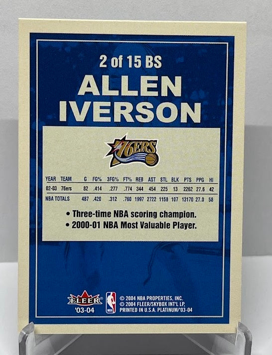 2003-04 Fleer Big Signs Allen Iverson Philadelphia 76ers #2