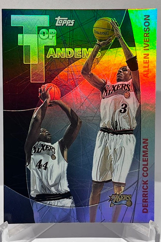 2002 Topps Top Tandems Allen Iverson Derrick Coleman 76ers #3