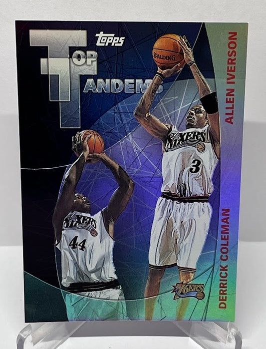 2002 Topps Top Tandems Allen Iverson Derrick Coleman 76ers #3