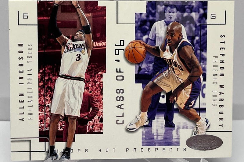 2002-03 Fleer Hoops Hot Prospects Allen Iverson Stephon Marbury #4