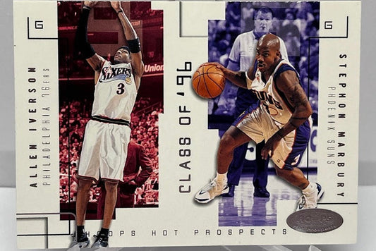 2002-03 Fleer Hoops Hot Prospects Allen Iverson Stephon Marbury #4