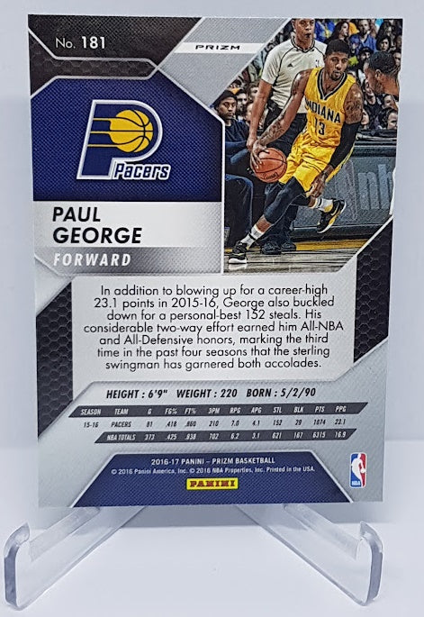 2016-17 Panini Prizm Green Prizm Paul George Pacers #181