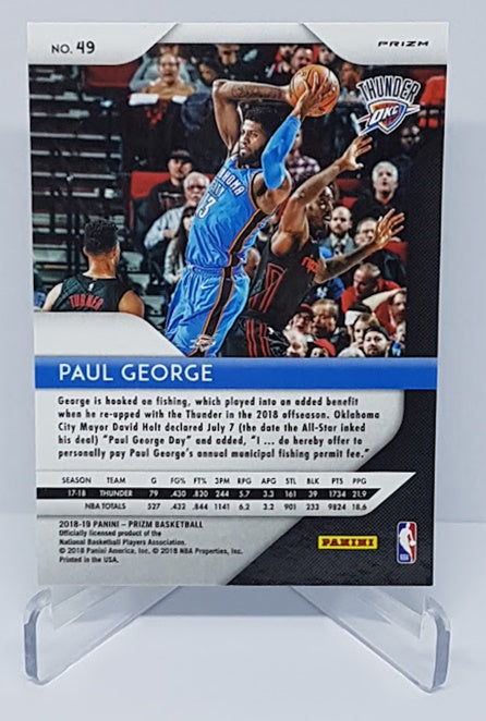 2018-19 Panini Prizm Fast Break Prizm Paul George OKC Thunder #49