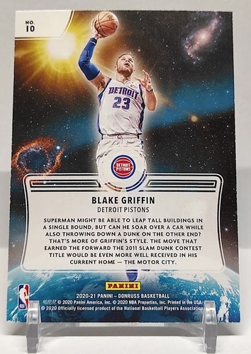 2020-21 Panini Donruss Zero Gravity Blake Griffin Detroit Pistons #10