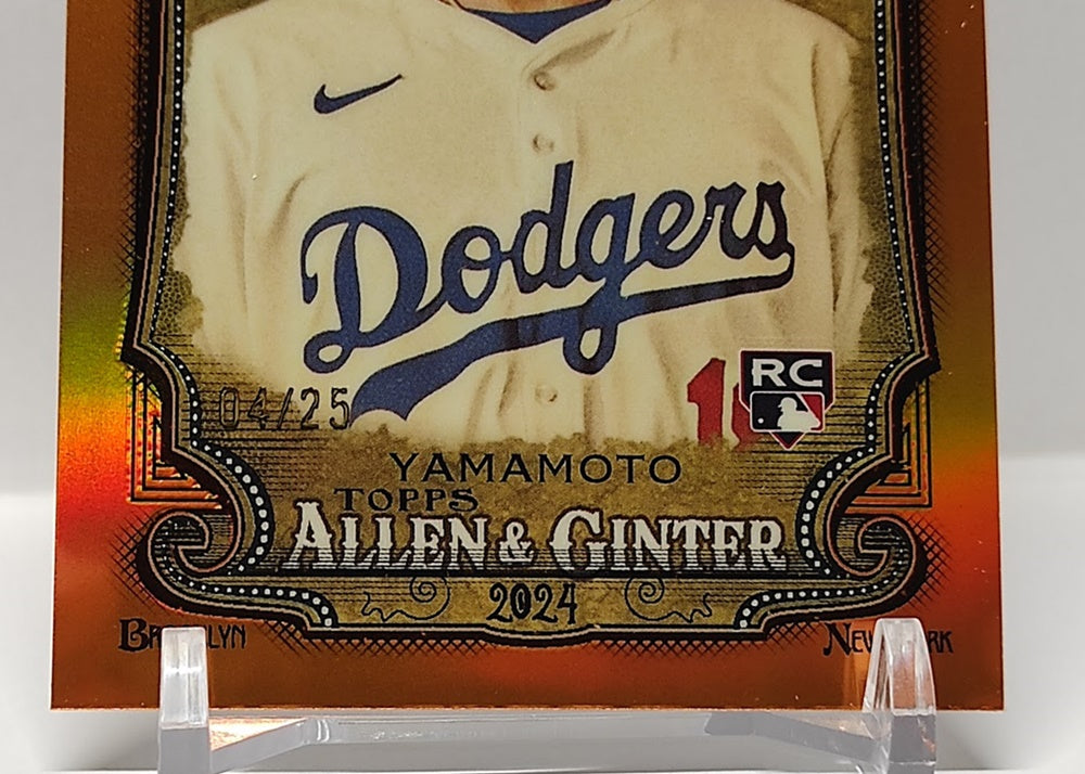 2024 Topps Allen & Ginter Orange Refractor RC Yoshinobu Yamamoto Dodgers 04/25