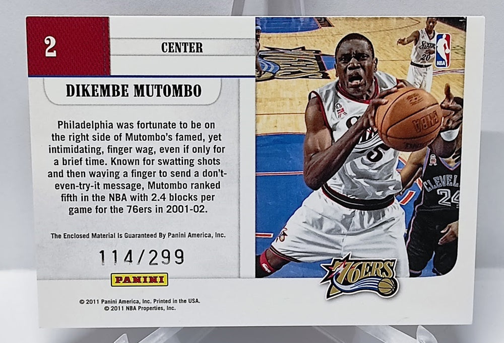 2012-11 Panini Season Update Throwback Threads Dikembe Mutombo 114/299 #2