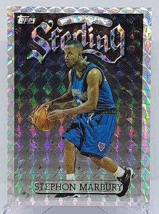 1997 Topps Finest Sterling Refractor Stephon Marbury Timberwolves