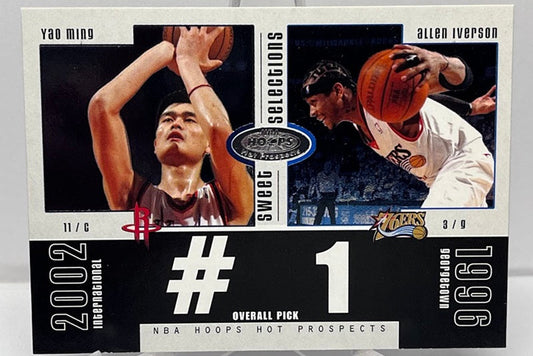 2003-04 Fleer Hoops Hot Prospects Sweet Selections Allen Iverson Yao Ming #1