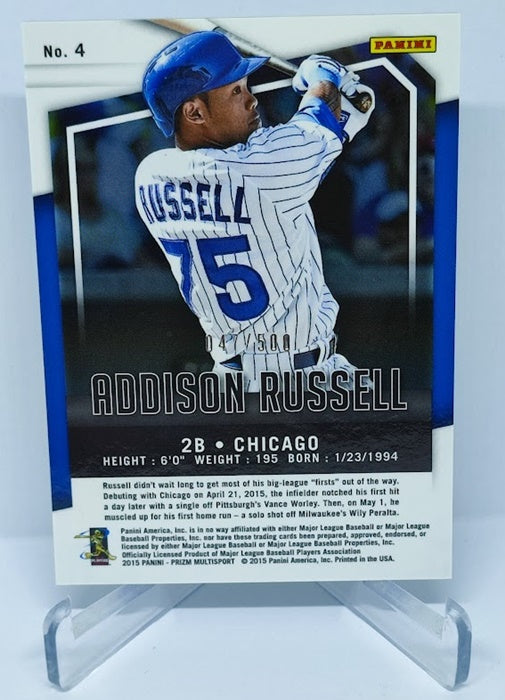 2015 Panini Prizm Multisport RC Addison Russell Chicago 047/500 #4