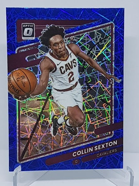 2021-22 Panini Donruss Optic Blue Velocity Collin Sexton Cavaliers #57