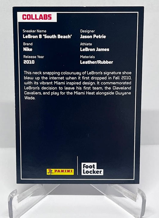 2022 Panini Foot Locker Sneakers Collabs LeBron 8 South Beach