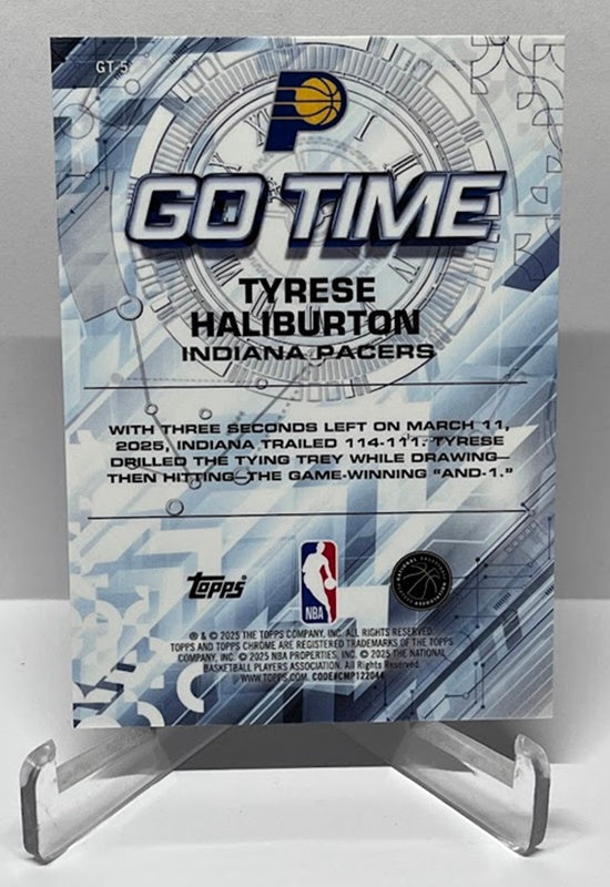 2025-26 Topps Chrome Go Time Tyrese Haliburton Indiana Pacers