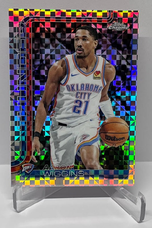 2025-26 Topps Chrome X-Fractor Aaron Wiggins OKC #196