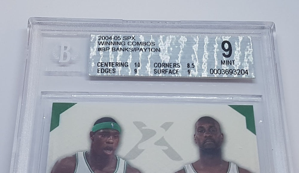 2004-05 Upper Deck SPx Winning Combos Marcus Banks Gary Payton Celtics BGS 9