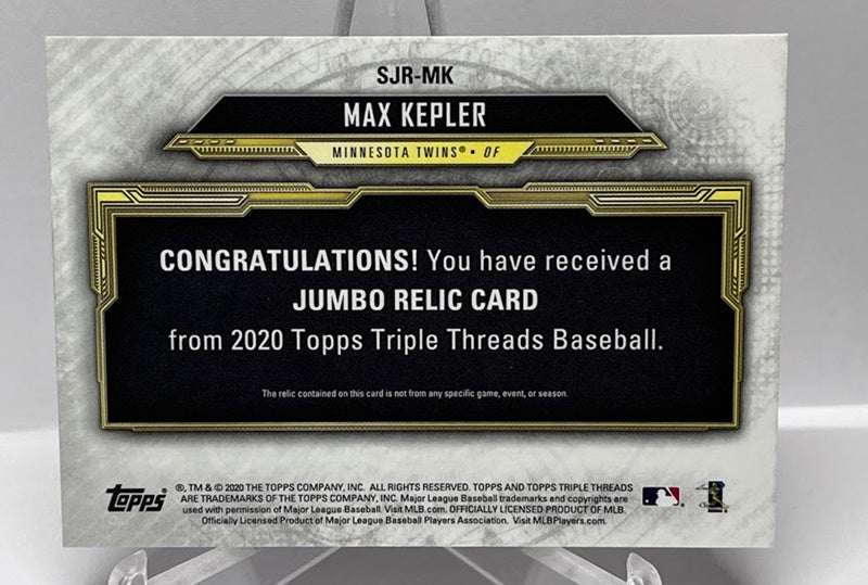 2020 Topps Triple Threads Single Jumbo Relics Max Kepler Twins 32/36