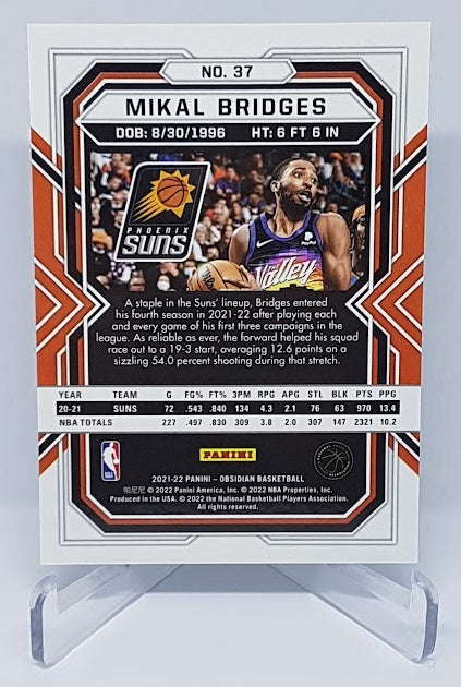 2021-22 Panini Obsidian Electric Etch Mikal Bridges Suns #37