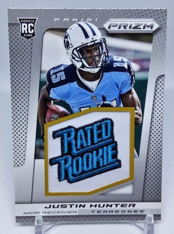 2013 Panini Prizm Football Rated Rookie Patch Justin Hunter Titans