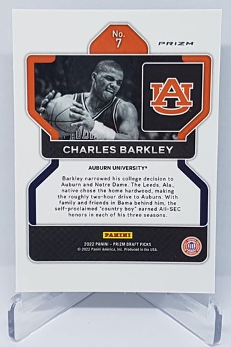 2022-23 Panini Prizm Draft Picks Silver Prizm Charles Barkley Auburn #7