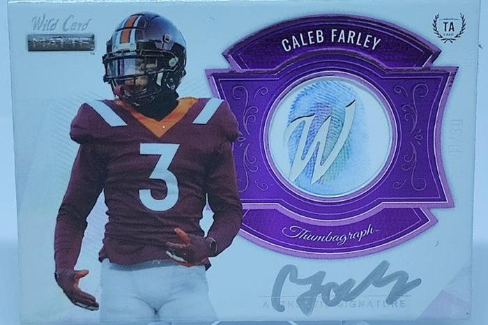 2021 Wild Card Matte Thumbagraph RC Caleb Farley 11/30 *1