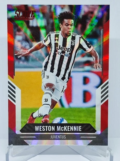 2021-22 Panini Score FIFA Red Laser Weston McKennie Juventus #135