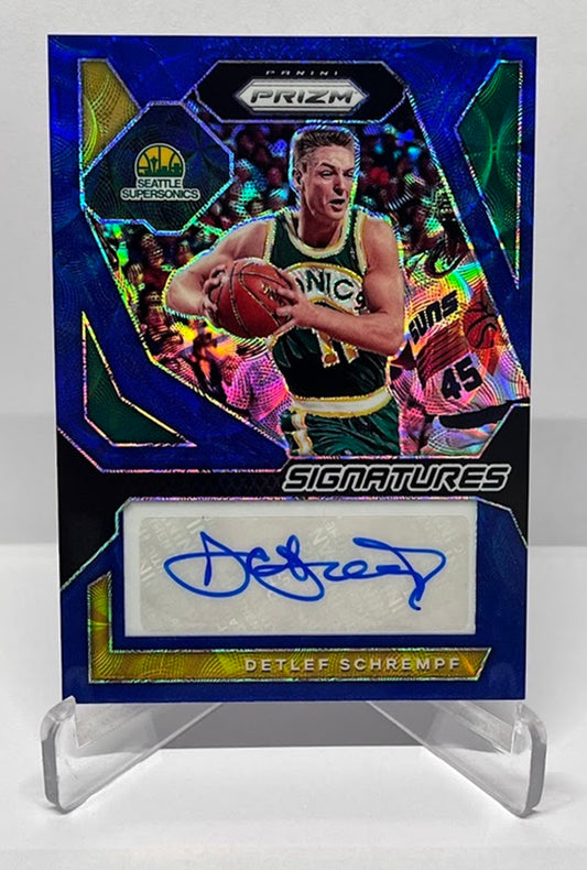 2023-24 Panini Prizm Signatures Choice Blue Prizm Detlef Schrempf 17/49