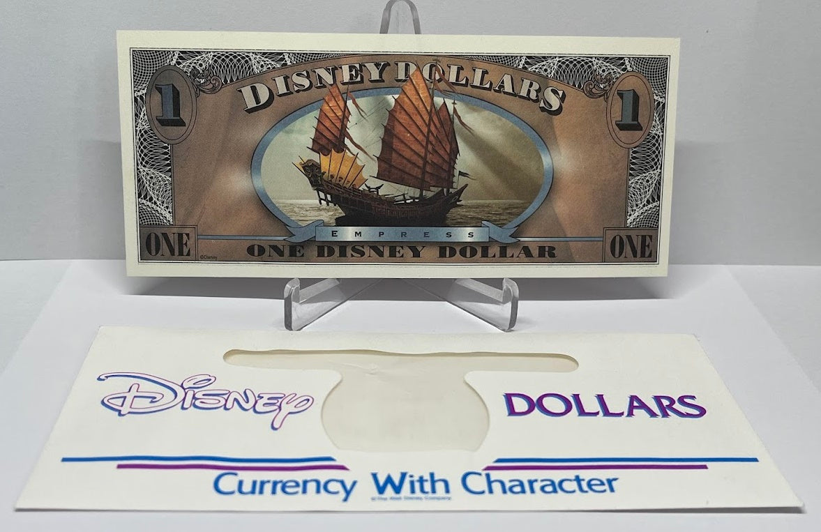$1 Disney Dollar 20 Years 2007 Pirates of the Caribbean Empress uncirculated A