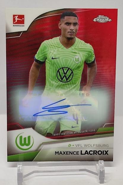 2022-23 Topps Chrome Auto Maxence Lacroix VFL Wolfsburg 2/5