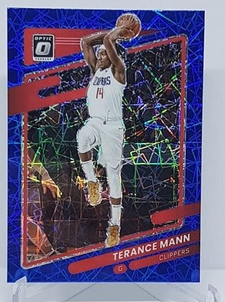 2021-22  Panini Donruss Optic Blue Velocity Terance Mann Clippers #72