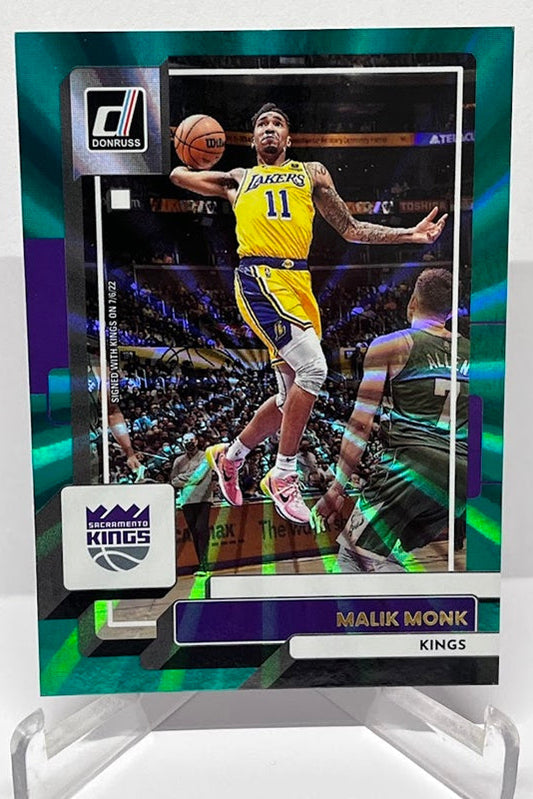 2022-23 Panini Donruss Green Laser Malik Monk Lakers #141