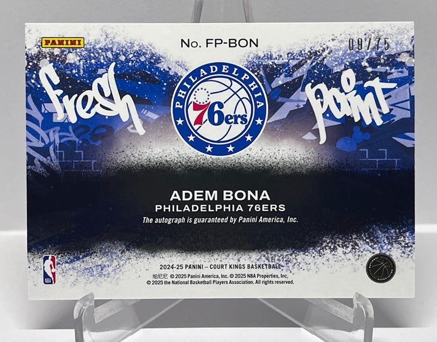 2024-25 Panini Court Kings Fresh Paint RC Adem Bona 76ers 09/75