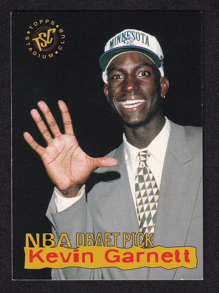 1995 Topps Stadium Club NBA Draft Pick Kevin Garnett Minnesota *2